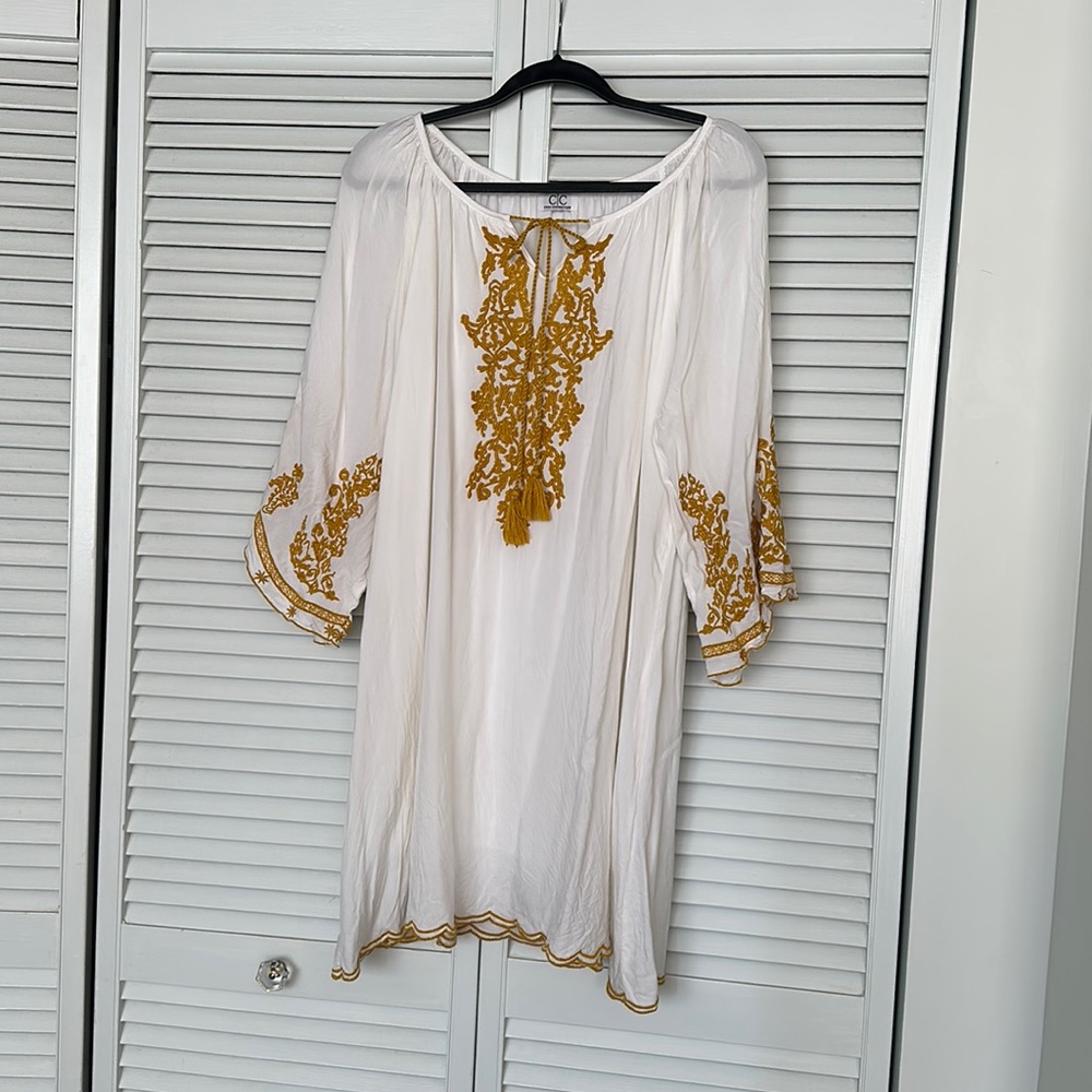 Gold embroidered dress